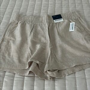 Old Navy Tan Linen Shorts